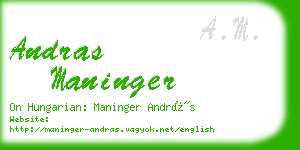 andras maninger business card